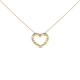 Gold Vermeil Diamond Accent Puffed Heart Pendant Necklace-0 thumbnail 1