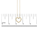 Gold Vermeil Diamond Accent Puffed Heart Pendant Necklace-4 thumbnail 5