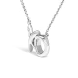 Sterling Silver Diamond Accent XO Pendant Necklace-3 thumbnail 4