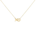 Gold Vermeil Diamond Accent "XO" Necklace-0