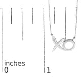 Sterling Silver Diamond Accent XO Pendant Necklace-4 thumbnail 5