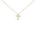Gold Vermeil Diamond Accent Infinity Cross Pendant Necklace-0