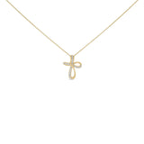 Gold Vermeil Diamond Accent Infinity Cross Pendant Necklace-0 thumbnail 1