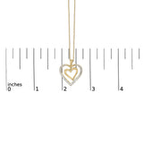 Gold Vermeil Diamond Accent Double Heart Pendant Necklace-4 thumbnail 5