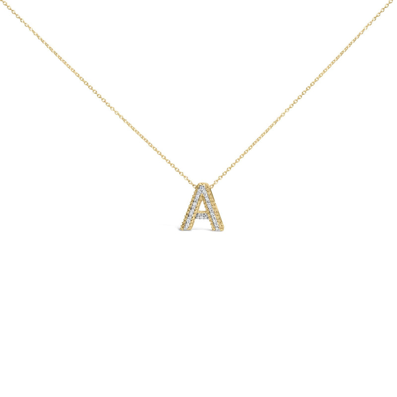 Yellow Gold Vermeil Diamond Accent 