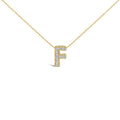 Yellow Gold Vermeil Diamond Accent "A-Z" Initial Bubble Pendant Necklace-10