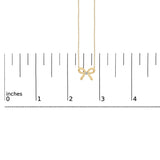 Gold Vermeil Diamond Accent Bow Tie Pendant Necklace-4 thumbnail 5