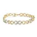 Gold Vermeil 1/10 Cttw Diamond Infinity Link Bracelet-0