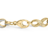Gold Vermeil 1/10 Cttw Diamond Infinity Link Bracelet-1 thumbnail 2