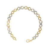 Gold Vermeil 1/10 Cttw Diamond Infinity Link Bracelet-3 thumbnail 4