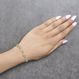 Gold Vermeil 1/10 Cttw Diamond Infinity Link Bracelet-2 thumbnail 3