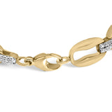 Gold Vermeil 1/10 Cttw Diamond Bold Link Bracelet-1 thumbnail 2