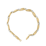 Gold Vermeil 1/10 Cttw Diamond Bold Link Bracelet-3 thumbnail 4