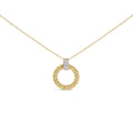 Gold Vermeil 1/10 Cttw Diamond Bold Pendant Necklace-0