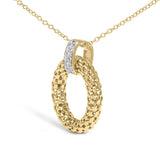 Gold Vermeil 1/10 Cttw Diamond Bold Pendant Necklace-3 thumbnail 4