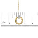Gold Vermeil 1/10 Cttw Diamond Bold Pendant Necklace-4 thumbnail 5