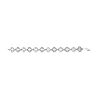 .925 Two-tone Sterling Silver 1/10 Cttw Natural Round Diamond Fashion Tennis Bracelet (I-J Color, I1-I2 Clarity) - 7