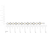 .925 Two-tone Sterling Silver 1/10 Cttw Natural Round Diamond Fashion Tennis Bracelet (I-J Color, I1-I2 Clarity) - 7
