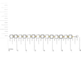 .925 Two-Tone Sterling Silver Diamond Accent Open Box Link Bracelet (I-J Color, I1-I2 Clarity) - 7