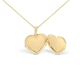 Gold Vermeil 1/10 Cttw Diamond Heart Locket Pendant Necklace-1 thumbnail 2