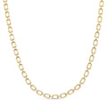 Gold Vermeil .925 Sterling Silver 1/4 Cttw Diamond Bold Octagonal Link Necklace-0