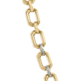 Gold Vermeil .925 Sterling Silver 1/4 Cttw Diamond Bold Octagonal Link Necklace-1 thumbnail 2