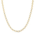 Gold Vermeil 1/4 Cttw Diamond Bold Oval Link Necklace-0