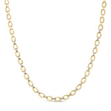 Gold Vermeil 1/4 Cttw Diamond Bold Oval Link Necklace-0 thumbnail 1