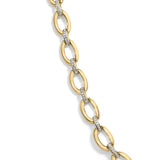 Gold Vermeil 1/4 Cttw Diamond Bold Oval Link Necklace-1 thumbnail 2