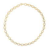 Gold Vermeil 1/4 Cttw Diamond Bold Oval Link Necklace-4 thumbnail 5