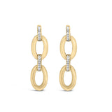 Gold Vermeil Diamond Accent Bold Oval Link Earring-0 thumbnail 1