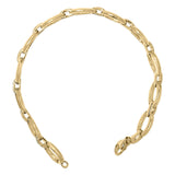 Gold Vermeil 1/10 Cttw Diamond Bold Oval Link Bracelet-3 thumbnail 4