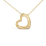 Gold Vermeil Diamond Accent Heart Pendant Necklace-1 thumbnail 2