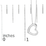 Sterling Silver Bezel Set Diamond Accent Heart Pendant Necklace-4 thumbnail 5