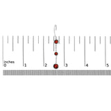 .925 Sterling Silver Graduating Bezel Set Red Garnet Dangle Earring-4 thumbnail 5