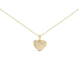 Gold Vermeil 1/10 Cttw Diamond Bold Heart Pendant Necklace-0 thumbnail 1