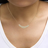 Gold Vermeil 1/10 Cttw Diamond Bold Ribbed Pendant Necklace-2 thumbnail 3