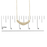 Gold Vermeil 1/10 Cttw Diamond Bold Ribbed Pendant Necklace-4 thumbnail 5