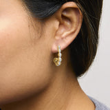 Gold Vermeil Diamond Accent Bold Earring-2 thumbnail 3