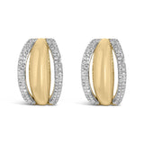 Gold Vermeil 1/10 Cttw Diamond Bold Half Hoop Earring-0 thumbnail 1