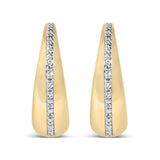 Gold Vermeil Diamond Accent Bold Hoop Earring-1 thumbnail 2