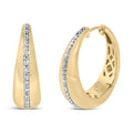 Gold Vermeil Diamond Accent Bold Hoop Earring-0