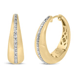 Gold Vermeil Diamond Accent Bold Hoop Earring-0 thumbnail 1