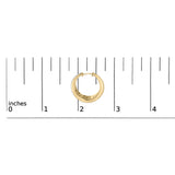 Gold Vermeil Diamond Accent Bold Hoop Earring-4 thumbnail 5