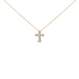 Gold Vermeil Diamond Accent Cross Pendant Necklace-0 thumbnail 1