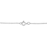 .925 Sterling Silver 1/10 cttw Pave-Set Round-Cut Diamond Open Cross 18