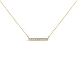 Yellow Gold Plated Diamond Accent Bar Pendant Necklace-0 thumbnail 1