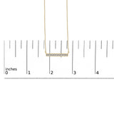 Yellow Gold Plated Diamond Accent Bar Pendant Necklace-4 thumbnail 5