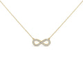 Gold Vermeil Diamond Accent Infinity Pendant Necklace-0