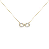 Gold Vermeil Diamond Accent Infinity Pendant Necklace-0 thumbnail 1